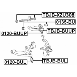 Rotule de bras inférieur avant FEBEST 0120-BUL pour TOYOTA DYNA FEBEST