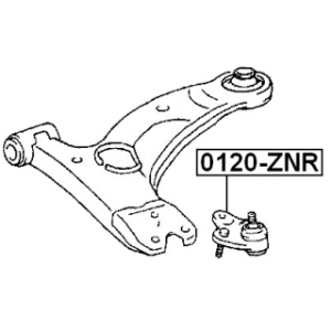 Rotule de bras inférieur avant FEBEST 0120-ZNR pour TOYOTA 43330-09190 FEBEST