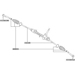 Biellette de direction intérieure FEBEST 0122-CHR pour TOYOTA C-HR, COROLLA, YARIS FEBEST