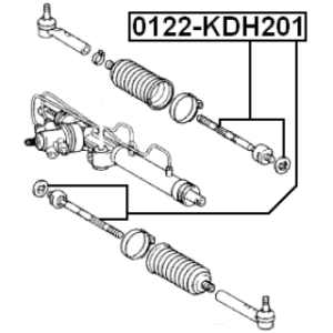 Biellette de direction FEBEST 0122-KDH201 pour TOYOTA HIACE, REGIUS FEBEST