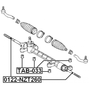 Steering Tie Rod FEBEST 0122-NZT260 OE Ref 45503-09400 FEBEST