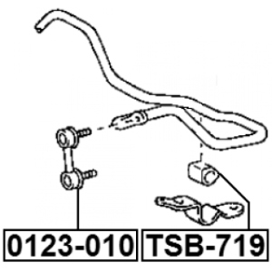 Biellette de barre stabilisatrice avant FEBEST 0123-010 pour TOYOTA, LEXUS 48820-02010 FEBEST
