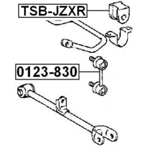 Biellette de barre stabilisatrice arrière FEBEST 0123-830 pour TOYOTA, LEXUS 48830-22040 FEBEST