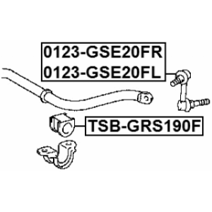 Biellette de barre stabilisatrice avant gauche FEBEST 0123-GSE20FL pour LEXUS, TOYOTA FEBEST