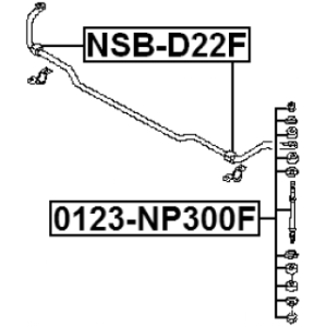 Biellette de barre stabilisatrice avant FEBEST 0123-NP300F pour NISSAN 54618-01G00 FEBEST