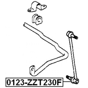 Biellette de barre stabilisatrice avant FEBEST 0123-ZZT230F pour TOYOTA, MITSUBISHI FEBEST