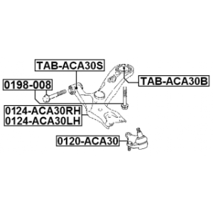 Bras de suspension avant gauche FEBEST 0124-ACA30LH pour TOYOTA 48069-0R010 FEBEST