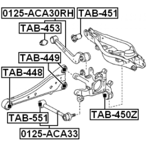 Biellette transversale arrière FEBEST avec rotule 0125-ACA33 pour TOYOTA FEBEST