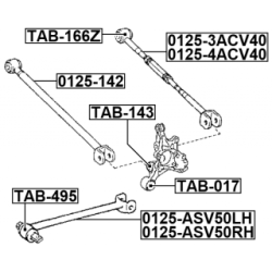 Bras de suspension arrière FEBEST 0125-ASV50RH pour LEXUS, TOYOTA FEBEST