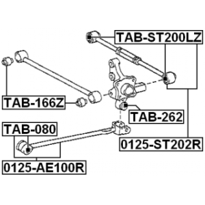 Biellette latérale arrière FEBEST 0125-ST202R pour TOYOTA 48730-20170 FEBEST