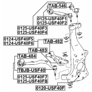 Barre de suspension avant droite FEBEST 0125-USF40F3 pour LEXUS LS FEBEST