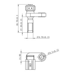 Capteur de vitesse de roue ABS FEBEST 01606-001 pour LEXUS, TOYOTA FEBEST