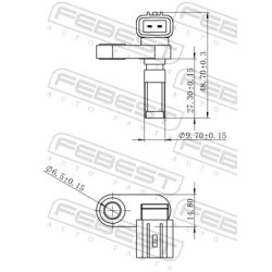 Capteur de vitesse de roue ABS FEBEST 01606-002 pour LEXUS, TOYOTA FEBEST