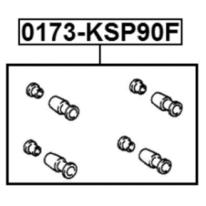 Kit de soufflets de coulissement d'étrier de frein avant FEBEST 0173-KSP90F pour TOYOTA FEBEST