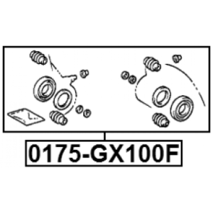 Kit de réparation d'étrier de frein avant FEBEST 0175-GX100F pour TOYOTA 04479-22140 FEBEST