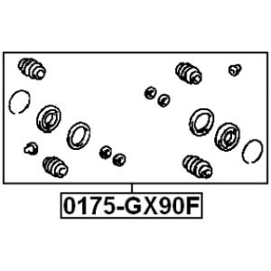Kit de réparation d'étrier de frein avant FEBEST 0175-GX90F pour TOYOTA 04479-22060 FEBEST