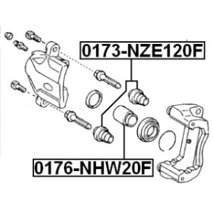 Piston d'étrier de frein avant FEBEST 0176-NHW20F pour TOYOTA 47730-12490 FEBEST