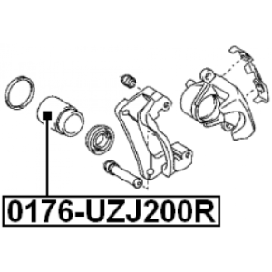 Piston d'étrier de frein arrière FEBEST 0176-UZJ200R pour MAZDA, TOYOTA L206-33-61X FEBEST