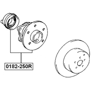 Moyeu de roue arrière FEBEST 0182-250R pour TOYOTA AVENSIS, PRIUS FEBEST