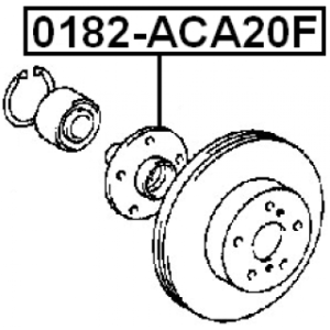 Front Wheel Hub FEBEST 0182-ACA20F OE Ref 43502-42020 FEBEST