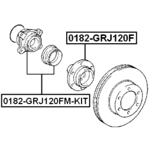 Moyeu de roue avant FEBEST 0182-GRJ120F pour TOYOTA 43502-60180 FEBEST