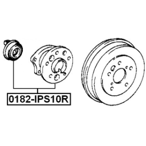 Moyeu de roue arrière FEBEST 0182-IPS10R pour TOYOTA 42450-44010 FEBEST