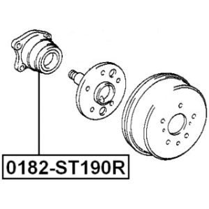 Kit de moyeu de roue arrière FEBEST 0182-ST190R pour TOYOTA 42409-05010 FEBEST