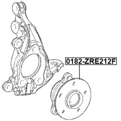 Moyeu de roue FEBEST 0182-ZRE212F pour TOYOTA AURIS, COROLLA, PRIUS FEBEST