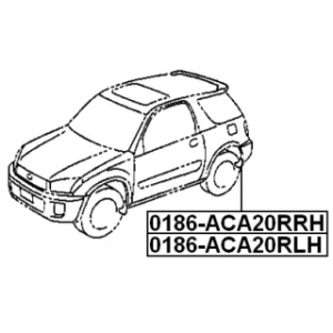 Garde-boue arrière gauche FEBEST 0186-ACA20RLH pour TOYOTA RAV FEBEST