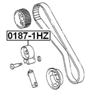 Poulie de tension de courroie de distribution FEBEST 0187-1HZ pour TOYOTA COASTER, LAND FEBEST