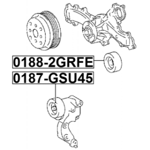 Kit de tendeur de poulie FEBEST 0187-GSU45 pour TOYOTA, LEXUS 16620-31020 FEBEST