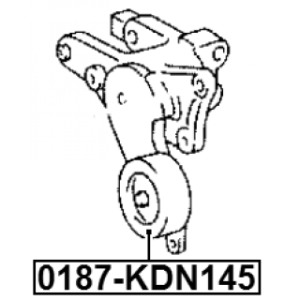 Kit de tendeur de poulie FEBEST 0187-KDN145 pour TOYOTA 16620-0E010 FEBEST