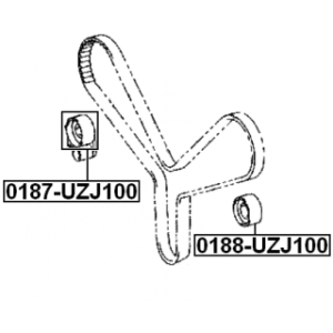 Poulie de tension de courroie de distribution FEBEST 0187-UZJ100 pour TOYOTA 13505-0F010 FEBEST