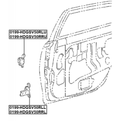 Charnière de porte FEBEST 0199-HDGSV50RLU pour LEXUS, TOYOTA 68760-20122 FEBEST