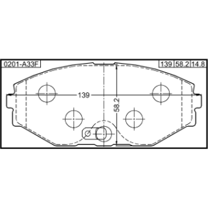 Kit de plaquettes de frein avant FEBEST 0201-A33F pour NISSAN 41060-0P690 FEBEST