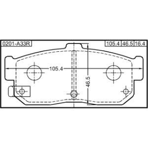 Kit de plaquettes de frein arrière FEBEST 0201-A33R pour NISSAN, INFINITI 44060-0N690 FEBEST