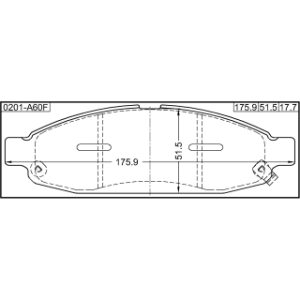 Kit de plaquettes de frein avant FEBEST 0201-A60F pour NISSAN TITAN, ARMADA FEBEST