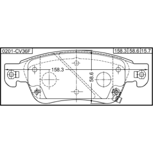 Kit de plaquettes de frein avant FEBEST 0201-CV36F pour INFINITI, NISSAN D1060-JK000 FEBEST