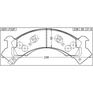 Kit de plaquettes de frein avant FEBEST 0201-F22F pour ISUZU ELF FEBEST