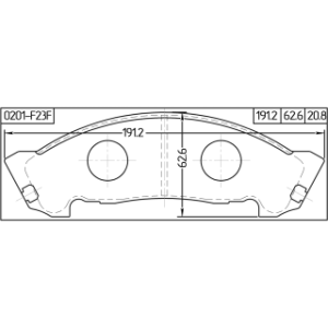 Kit de plaquettes de frein avant FEBEST 0201-F23F pour ISUZU ELF FEBEST