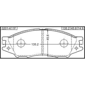 Kit de plaquettes de frein avant FEBEST 0201-K11F pour NISSAN 1N13-33-28Z FEBEST