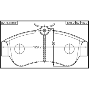 Kit de plaquettes de frein avant FEBEST 0201-N16F pour NISSAN 41060-2F025 FEBEST