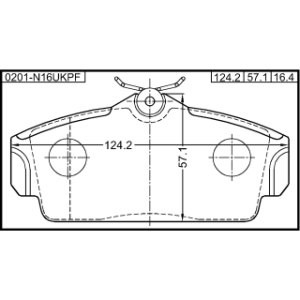 Kit de plaquettes de frein avant FEBEST 0201-N16UKPF pour NISSAN 41060-2F028 FEBEST