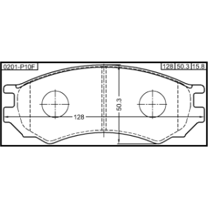 Kit de plaquettes de frein avant FEBEST 0201-P10F pour NISSAN BLUEBIRD FEBEST