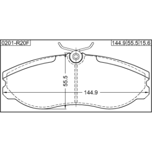 Kit de plaquettes de frein avant FEBEST 0201-R20F pour NISSAN, FORD 1203933 FEBEST