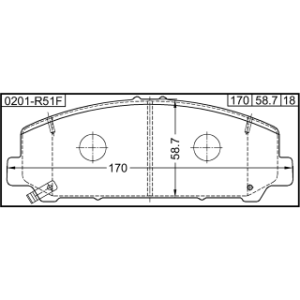 Kit de plaquettes de frein avant FEBEST 0201-R51F pour NISSAN, INFINITI D1060-1LA1A FEBEST