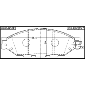 Kit de plaquettes de frein avant FEBEST 0201-R52F pour NISSAN, INFINITI D1060-3JA0A FEBEST