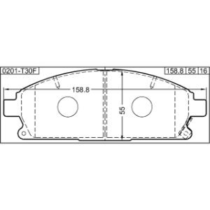 Kit de plaquettes de frein avant FEBEST 0201-T30F pour NISSAN, ACURA, INFINITI, HONDA FEBEST