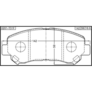 Kit de plaquettes de frein avant FEBEST 0201-T31F pour NISSAN, SUZUKI AY040-NS132 FEBEST