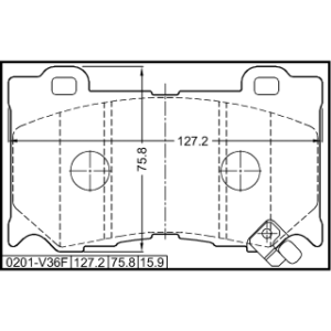 Kit de plaquettes de frein avant FEBEST 0201-V36F pour INFINITI, NISSAN D1060-1TG1C FEBEST